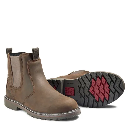 Women's Kodiak Dark Brown Bralorne Chelsea Work Boot 4TEADB