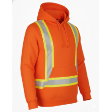 100% Cotton Hoodie with Segmented Reflective Tape RWWORHD