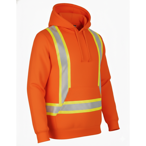 100% Cotton Hoodie with Segmented Reflective Tape RWWORHD 100% Cotton Hoodie with Segmented Reflective Tape RWWORHD