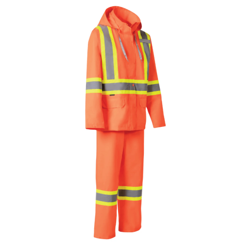 Forcefield Women's Hi-Vis Waterproof Rain Suit 023-WHVRSSOR Forcefield Women's Hi-Vis Waterproof Rain Suit 023-WHVRSSOR