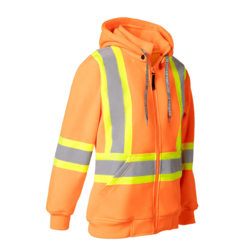 Forcefield Women's Hi Vis Safety Hoodie with Detachable Hood 024-WP844OR Forcefield Women's Hi Vis Safety Hoodie with Detachable Hood 024-WP844OR