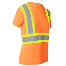 Forcefield Women's Hi Vis Crew Neck Short Sleeve Safety Tee Shirt with Chest Pocket 022-WCBECSA Forcefield Women's Hi Vis Crew Neck Short Sleeve Safety Tee Shirt with Chest Pocket 022-WCBECSA