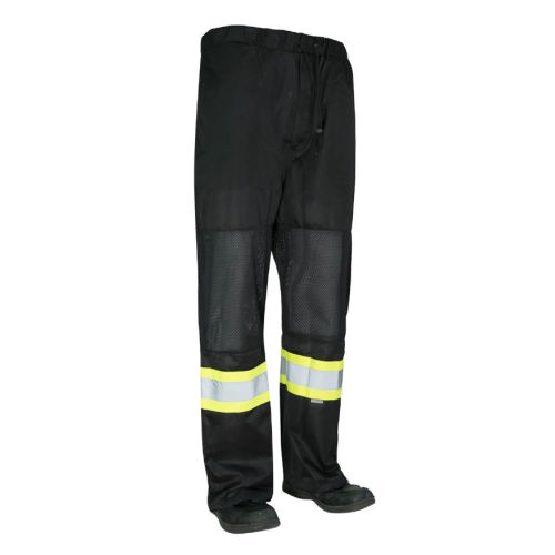 Forcefiled Hi Vis BlackSafety Tricot Traffic Pants with Vented Legs and Elastic Waist 024-HVTPMBK Forcefiled Hi Vis BlackSafety Tricot Traffic Pants with Vented Legs and Elastic Waist 024-HVTPMBK