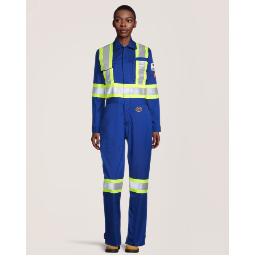 Pioneer Women's Flame Resistant 7 oz AR/FR Royal High-Visibility Coveralls 7704W